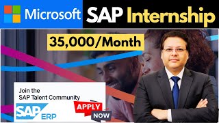 2026 Sap & Microsoft Internship For Freshers 35,000 Stipend Sap Sd & Fico Jobs