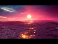 Calming ocean sunset ambience  12 hours  4k ultra