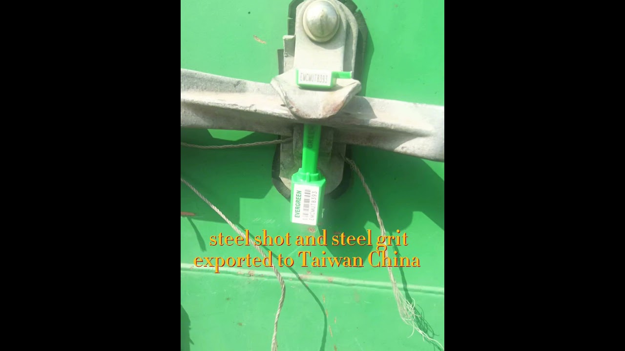 two containers steel shot and steel.grit delivered to Taiwan China 
