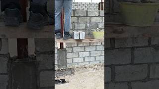Next Level Block Work Precision 🔥🏗️ Strong Walls Perfect Finish! #hollowblocks #blocklife #subscribe