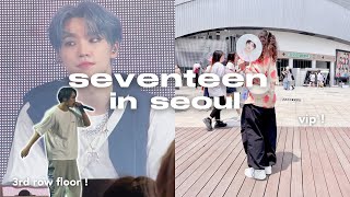 korea concert vlog  seventeen follow to seoul day 1, vip soundcheck, fancams, carat events