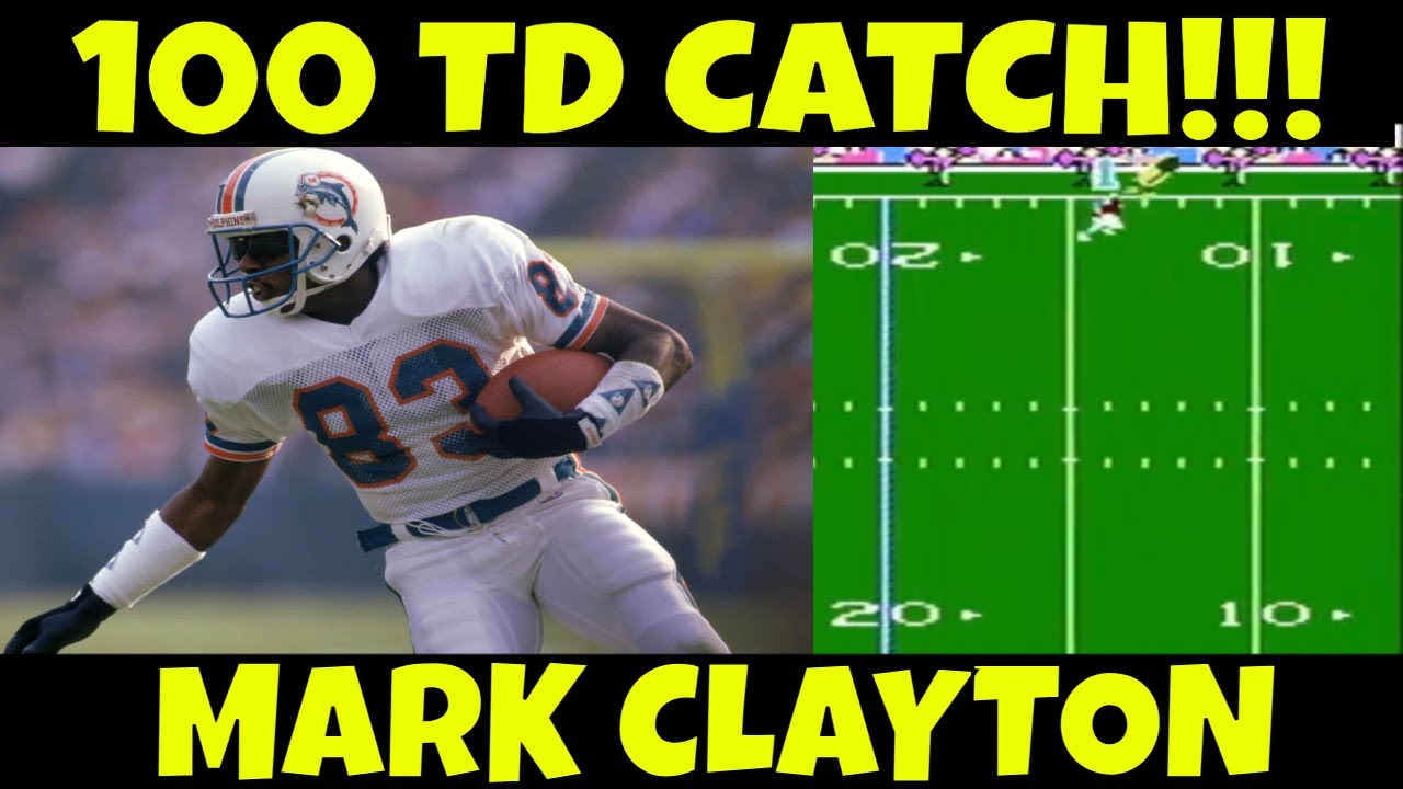 Mark Clayton 100 Yard Touchdown Reception on Tecmo Super Bowl NFL Nintendo!