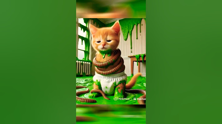 Kitten eats worm ... 🤮🙀 #cute #cat #cartoon