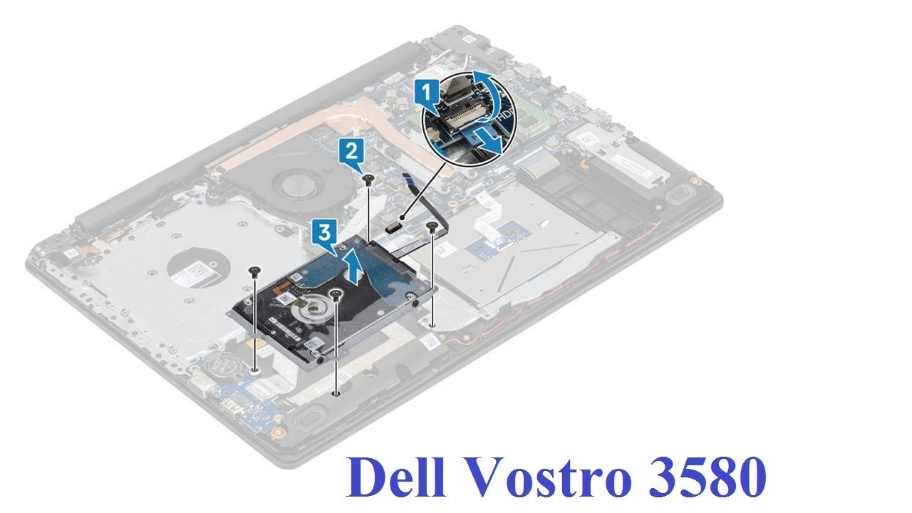 Dell Vostro 3580 3581 Hard Drive replacement Laptop repair YouTube