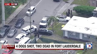 Fort Lauderdale police: 2 dogs dead, 2 dogs injured, man injured