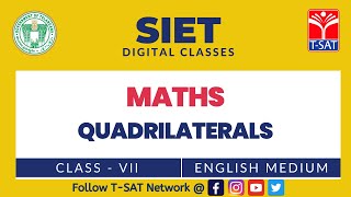SIET: 07th CLASS (E/M) || MATHS : QUADRILATERALS || T-SAT || 30.12.2022