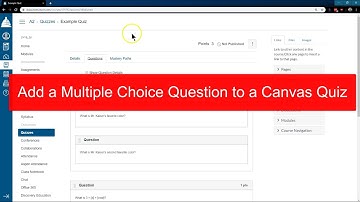 How to Add a Multiple Choice Question to a Canvas Quiz