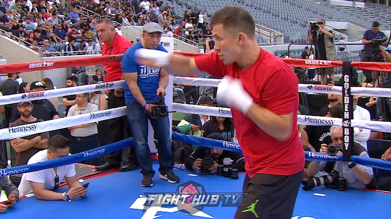 Canelo Golovkin 2 Gennady Golovkin S Media Workout Bad Left Hook Canelo Golovkin 2 Gennady Golovkin S Media Workout Bad Left Hook
