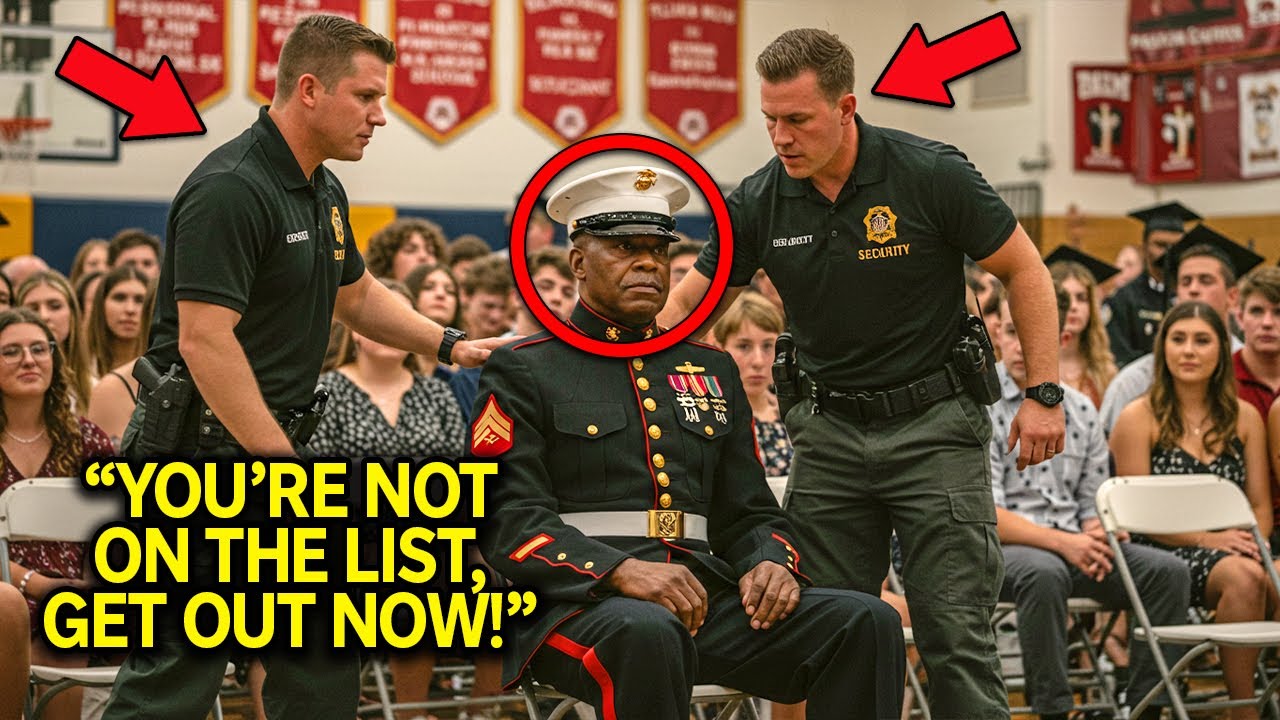 Two Guards Asked Black Marine to Leave His Son’s Graduation — Then Six SEALs Silenced the Room