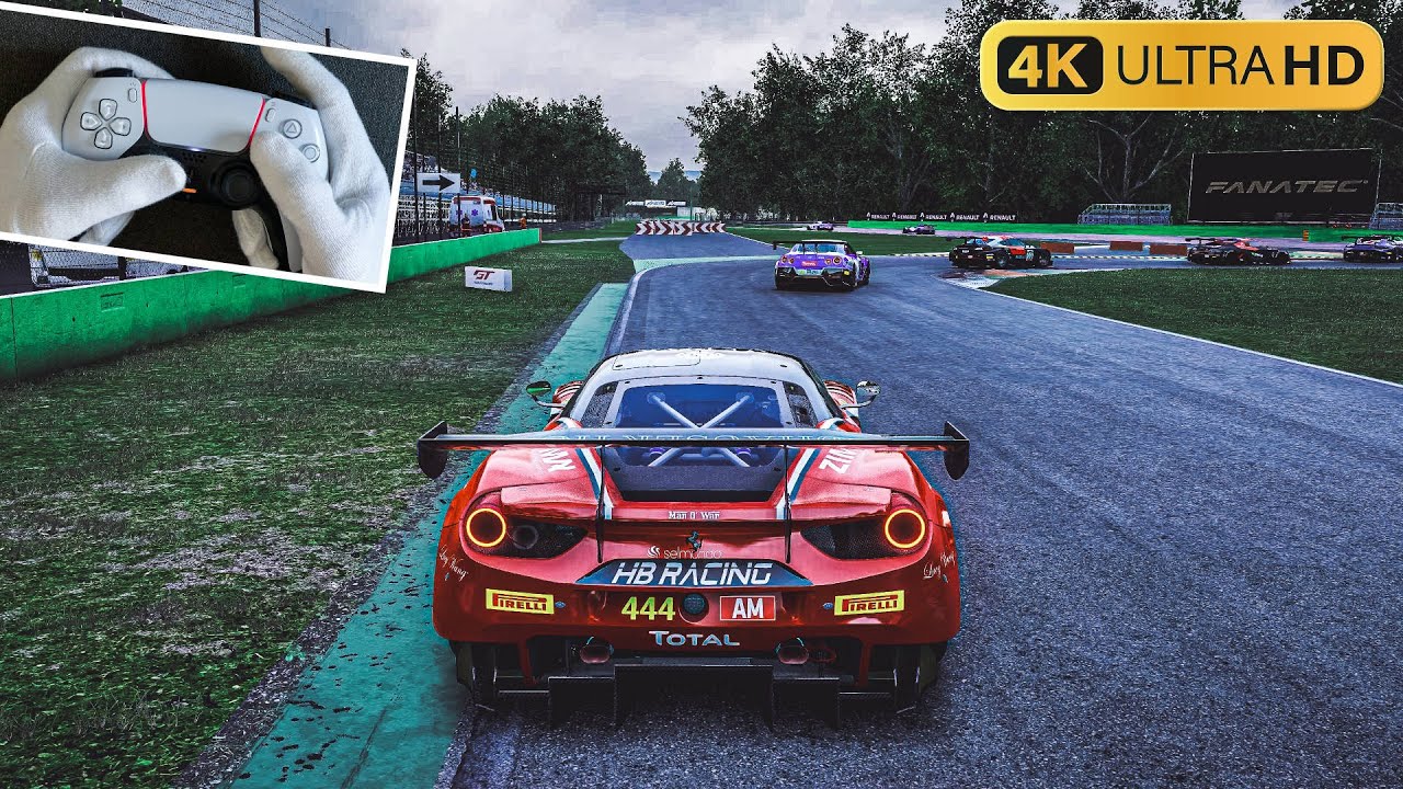 PS5 Gameplay ❯ DualSense Handcam | ACC: Ferrari Gr.3 + Monza ❯ 4K 60fps HDR