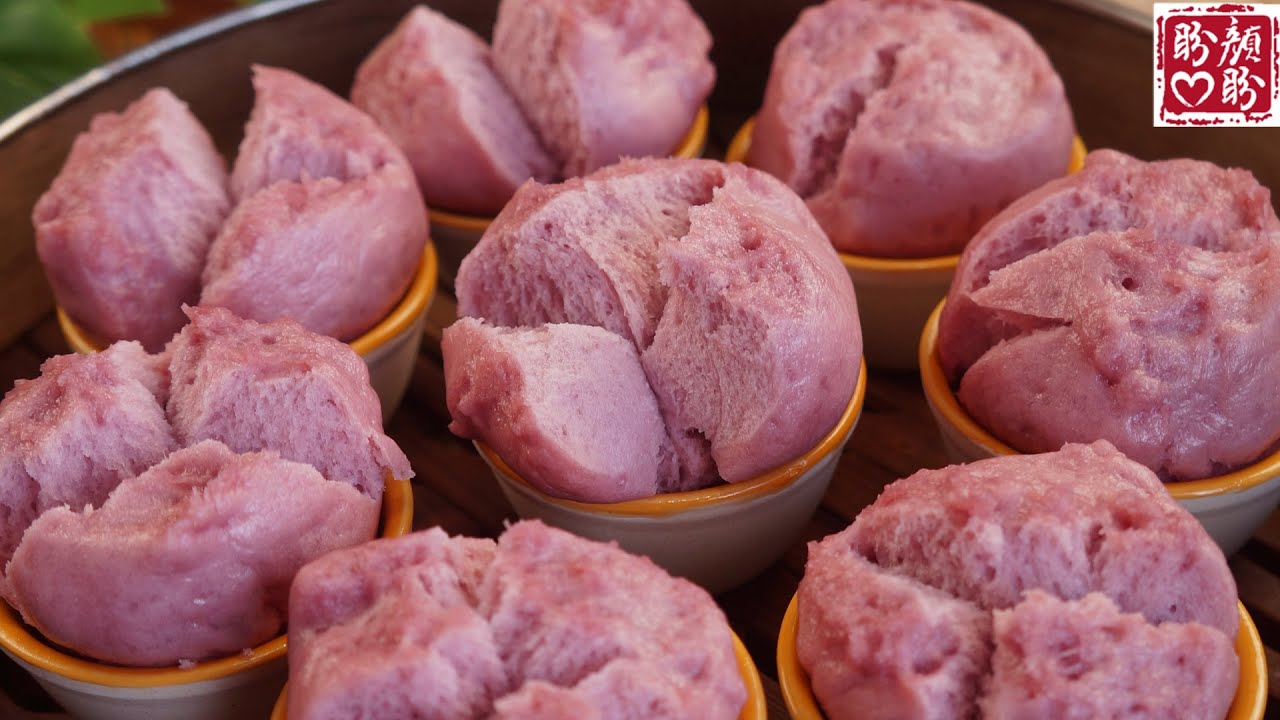 紫薯开花馒头的做法，口感松软有嚼劲，非常的健康又美味！