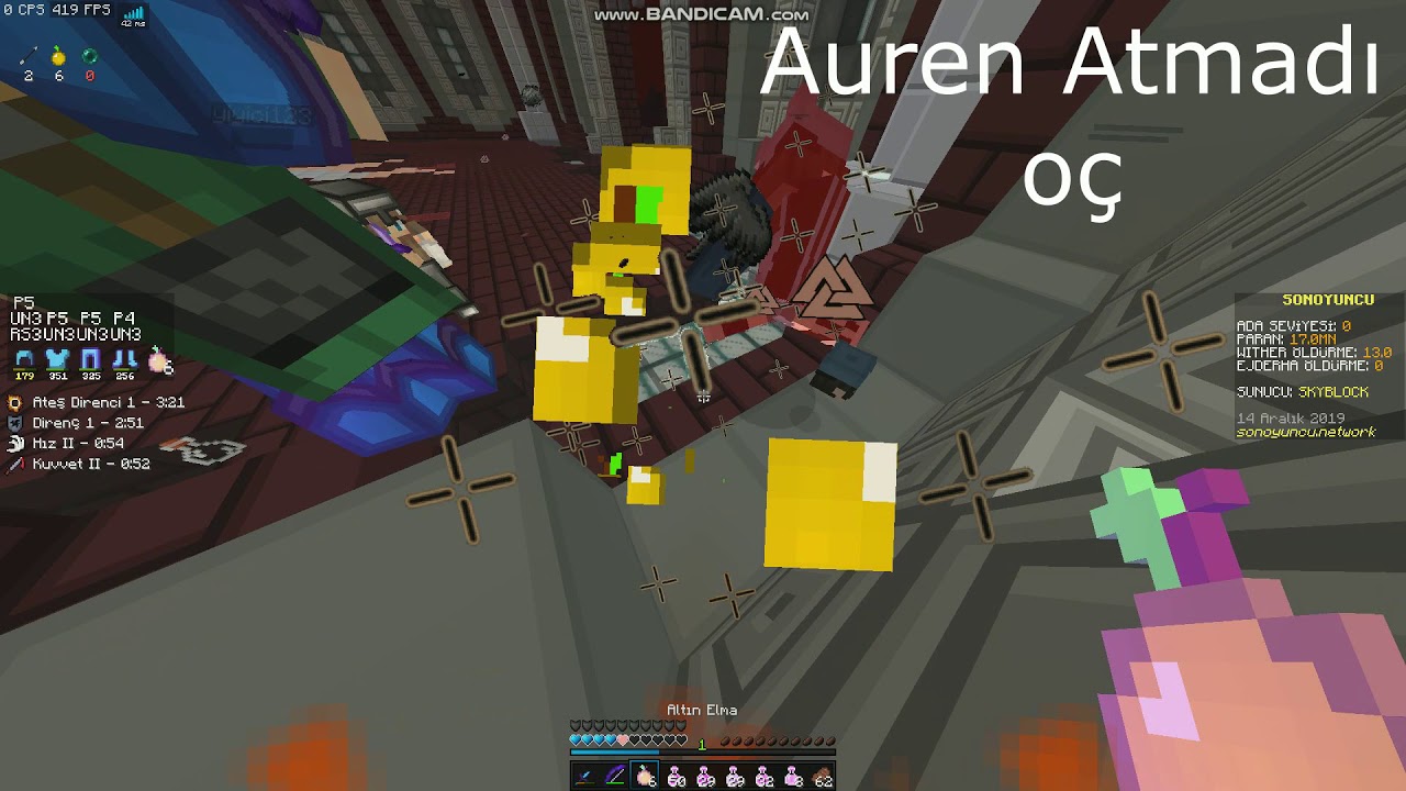 Son Oyuncu Skyblock Nether PvP #15 - Creative PvP 17 (Creative 1.sini Kesmek) !!