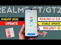 Realme GT/GT2 Realme UI 3.0 August New Update A.19 | Realme Android 12 New Update Full Review