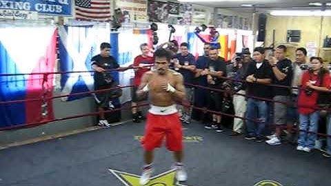 Manny "Pacman" Pacquiao shows Amazing Speed Shadow Boxing at WildCard Gym
