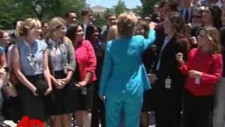 Raw Video: Clinton Back on Capitol Hill