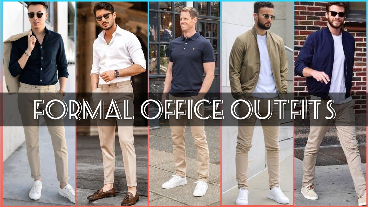 Men's formal Office Outfits/Beige Colour Pants Combination Ideas For ...