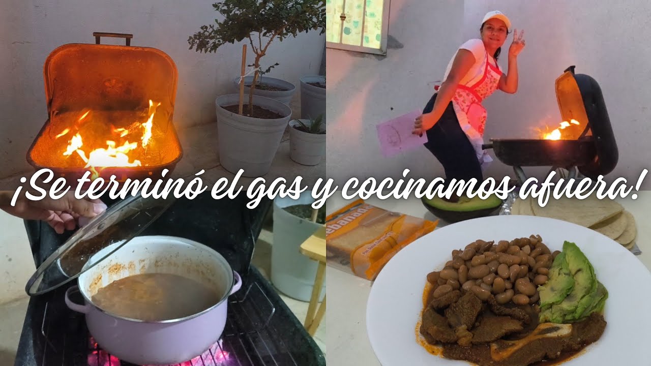 Se terminó el gas y cocinamos afuera 🫕🔥👩🏻‍🍳💕