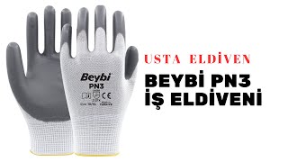 Beybi Pn3 Polyester Örme Nitril Gri Eldiven - Usta Eldiven