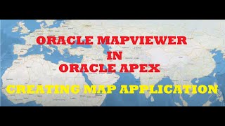 Oracle Mapviewer In Oracle APEX