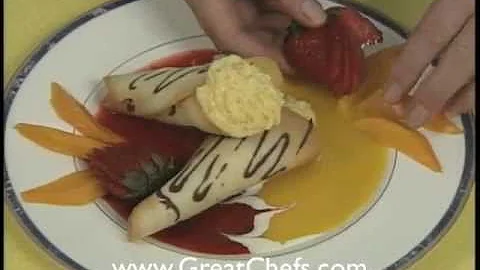 Passion Fruit Mousse in a Tuile Cone from Chef Jan...