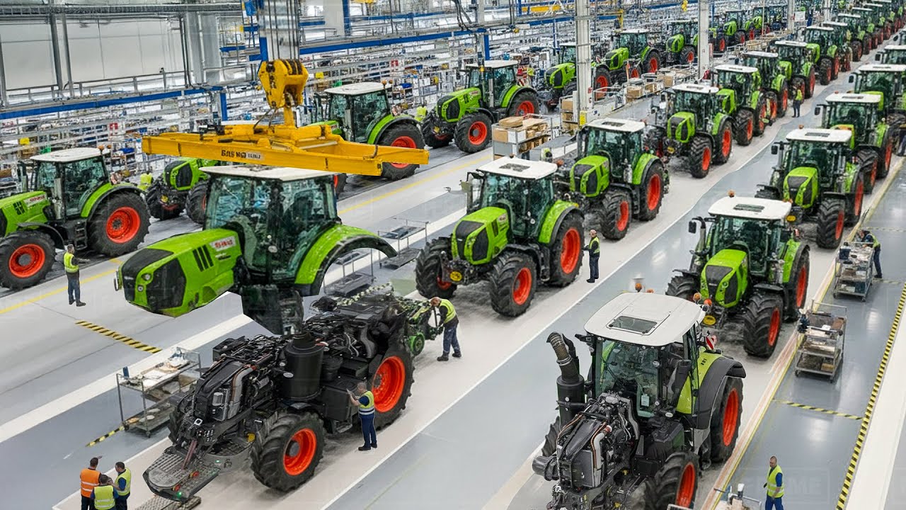Inside Ultra-Modern European Factories Building Massive Farm Tractors From Scratch