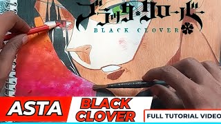 Drw With Me Drawing Asta Grid Method Epic Black Clover Colou Pencil Drawing Tutorial