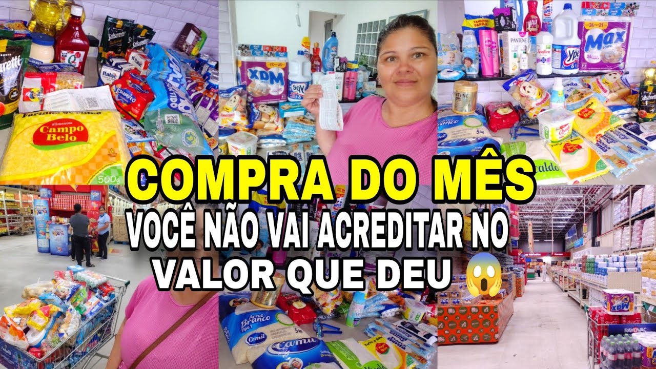 COMPRA DO MÊS COMPLETA GASTANDO POUCO! ECONOMIZANDO NO MERCADO ATACADISTA