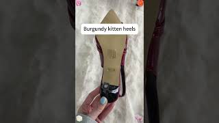 Elegant Burgundy Kitten Heels: A Stylish Review#kittenheels #burgundyshoes #heelfashion