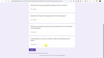 Using Google Forms to assess student well being and Feedback