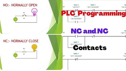 PLC Programming !! No and Nc Contacts