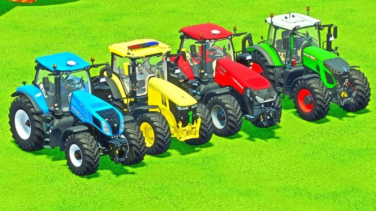 FENDT vs NEW HOLLAND vs CASE vs JOHN DEERE ON THE COLORS HOME ! Farming