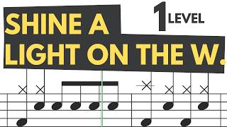 Shine a Light on the World Drum Score Level 1 Easy