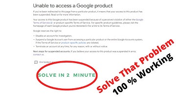 How To Fix unable To Access A Google Product ।। solve In 2  minute ।।