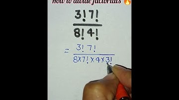 How to divide factorials trick 👆🔥🔥 shorts 🔥 trending 😱 maths 😱 Himani study