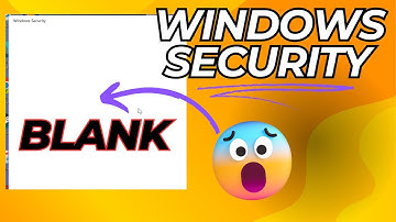 Fix Windows Security Blank Screen in 20 Second!