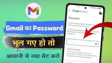 Gmail ka password bhul jane par kya kare | Gmail id ka new password kaise banaye