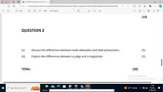 SCW 2601 Assignment 1 Introduction to Law for Social Work 2024