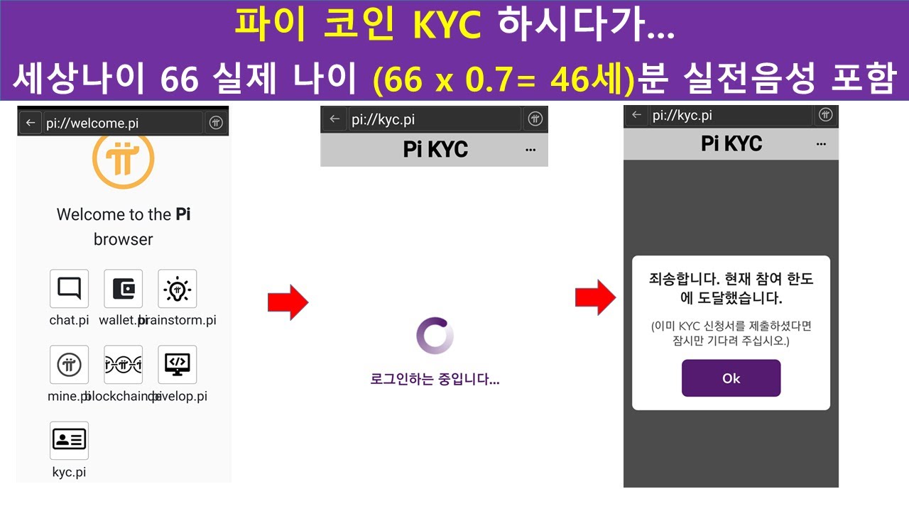 파이코인} KYC 실전 음성 - YouTube