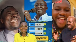 Mahama Has Collapsed Npp ghanaians M0ck Bawumia And Npp After Fuel Prices Drop To A Single Digit 