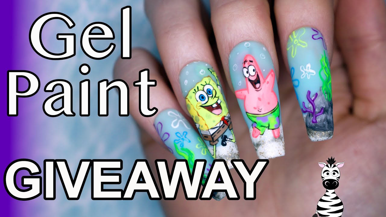 BEST NEON GELS! Spongebob Gel Nail Art Tutorial | Madam Glam GIVEAWAY (CLOSED)