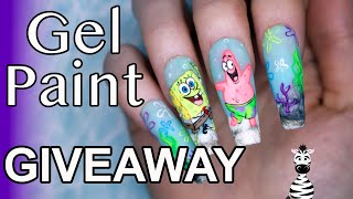 BEST NEON GELS! Spongebob Gel Nail Art Tutorial | Madam Glam GIVEAWAY (CLOSED)