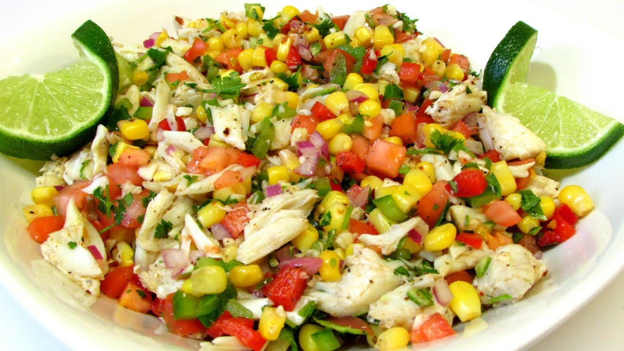 How to Make BEST EVER Crab and Corn Salsa Salsa Recipe!! YouTube