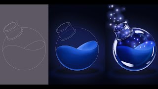Magic Potion Procreate Drawing Process