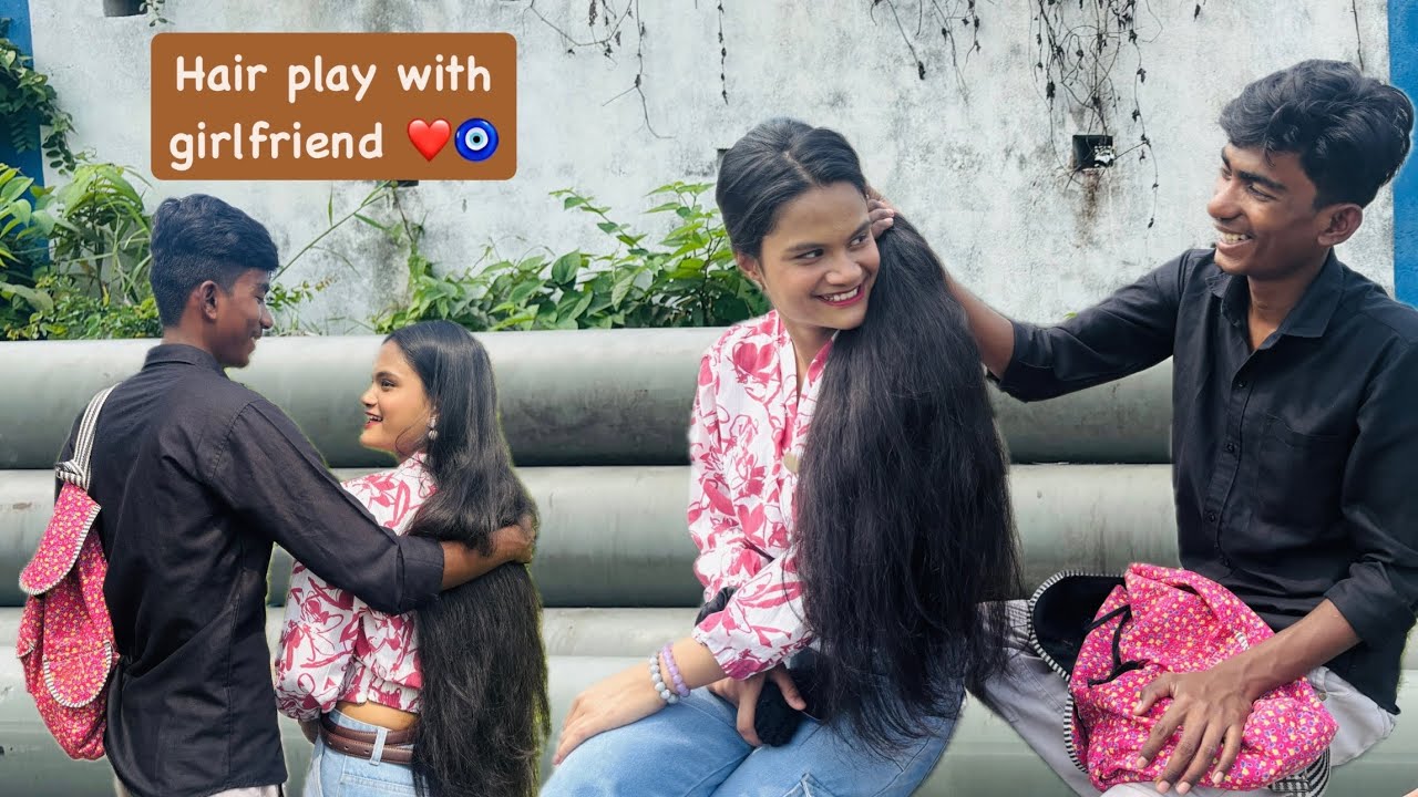 New bengali long hair play video|| longhair play with girlfriend || a cute date with long hair girl