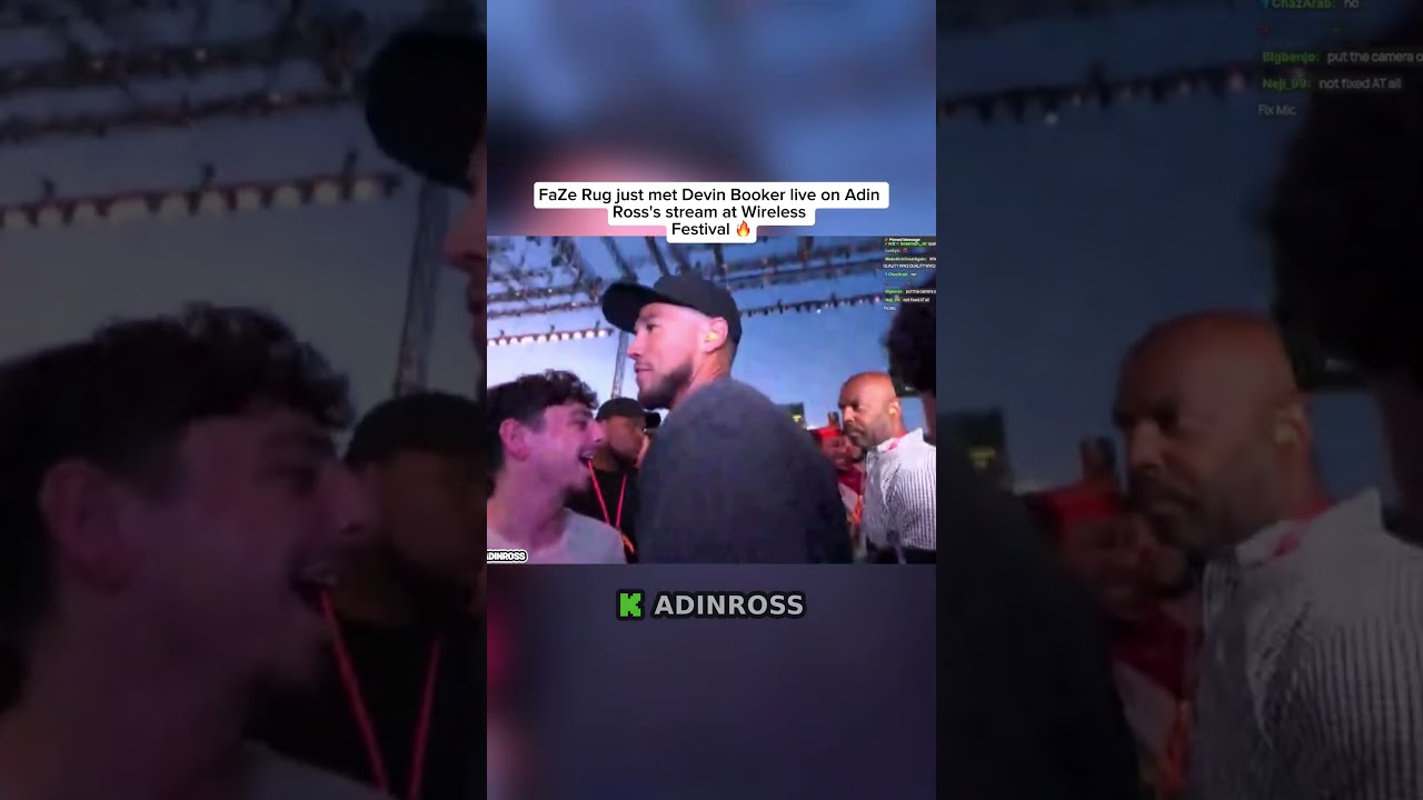 FaZe Rug just met Devin Booker live on Adin Ross's stream at Wireless Festival 🔥