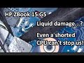 FairRepair feat. PELEctronics vs HP ZBook 15 G5 - Liquid damage? Even a shorted CPU can't stop us!