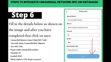 STEPS TO INTEGRATE UNMARSHAL NETWORK RPC ON METAMASK (MOBILE VERSION)