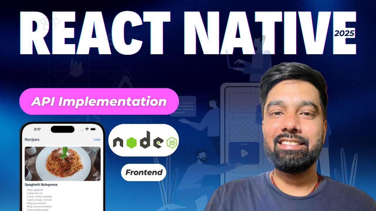 React Native Tutorial Hindi 76 - Create Recipe Frontend API ...