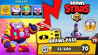 BRAWL PASS OPENING cu SURGE, GALE si MAX! Brawl Stars