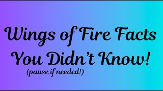 10 Wings Of Fire Facts You May Not Know Pause If Needed